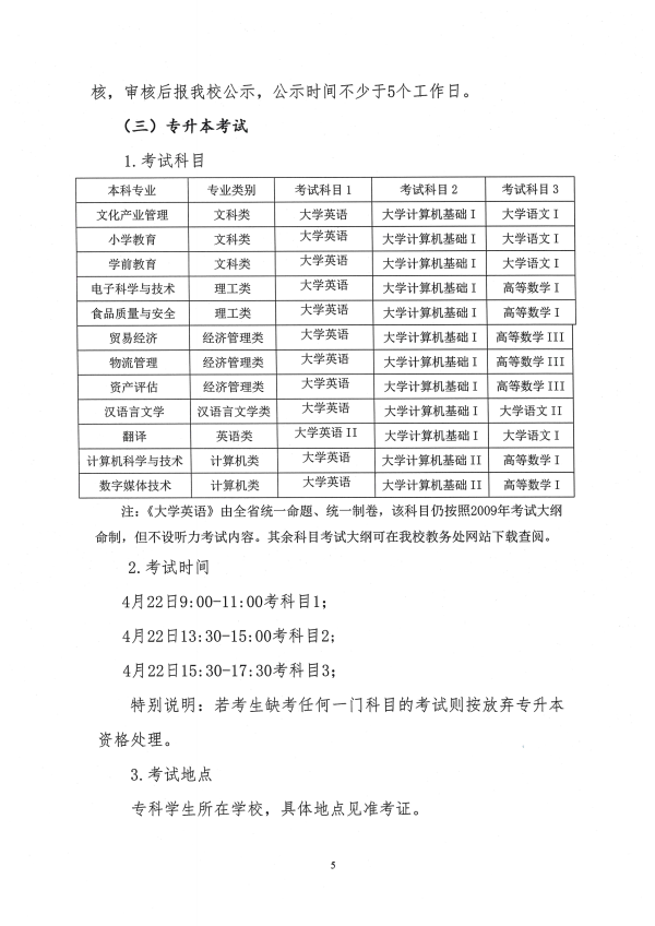 2022年成都師范學院專升本招生簡章(圖5)