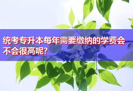 統(tǒng)考專升本每年需要繳納的學(xué)費(fèi)會(huì)不會(huì)很高呢？