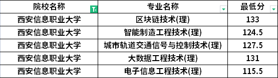 2022年西安信息職業(yè)大學專升本退役士兵考生最低分數(shù)線