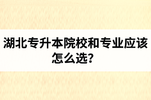 湖北專升本院校和專業(yè)應(yīng)該怎么選？公辦院校和民辦院校差別大嗎？