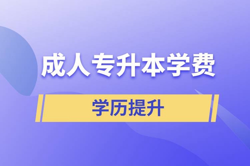 成人專升本學費