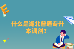 什么是湖北普通專升本調(diào)劑？