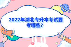 2022年湖北專升本考試要考哪些？