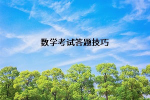 數(shù)學(xué)考試答題技巧